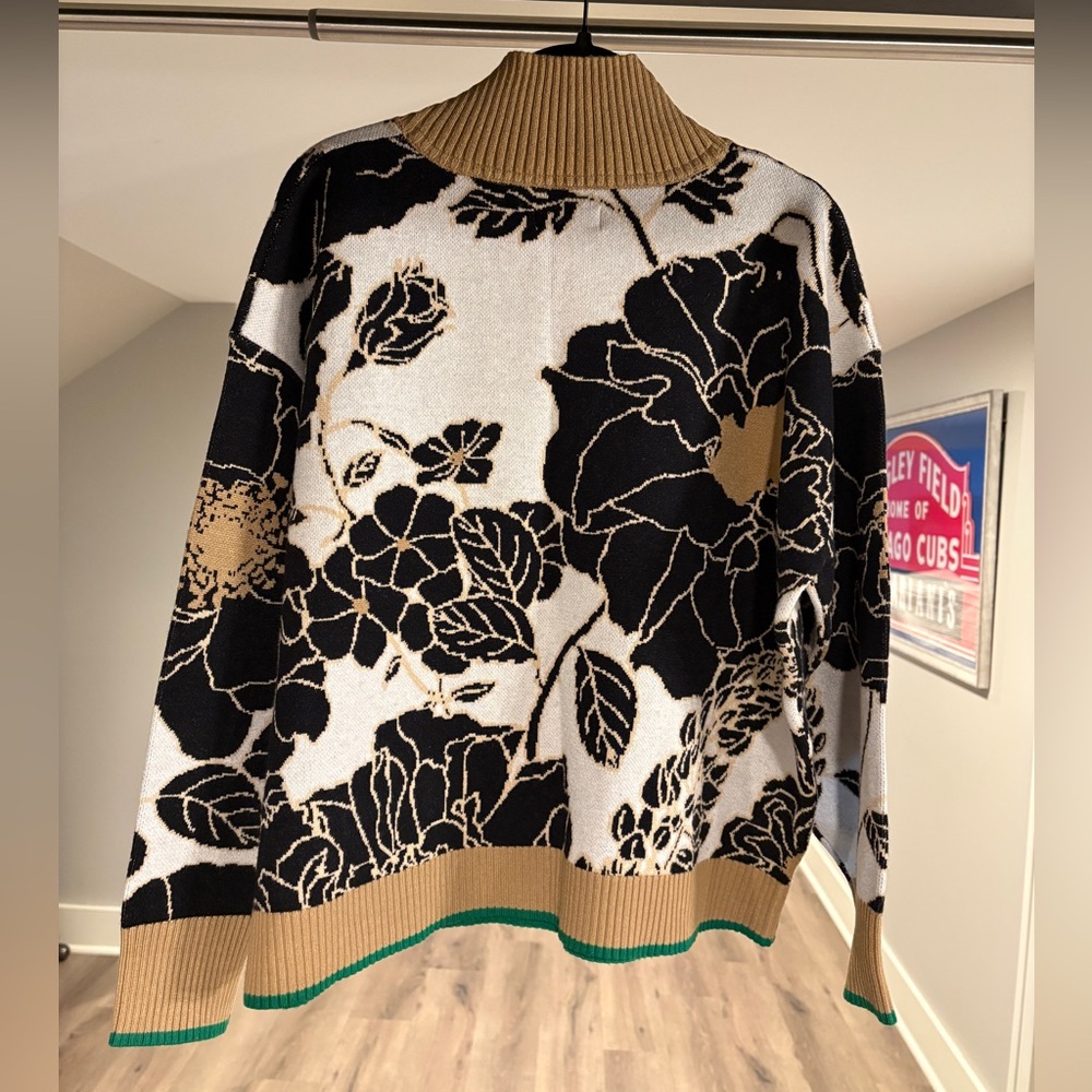 Maeve Sweater with Black Floral Design - Picture 2 of 3